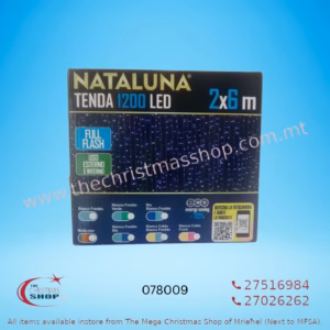 1200LED CURTAIN FULL FLASH OUTDOOR/INDOOR.2.6MT WARM WHITE/ICE WHITE  078009