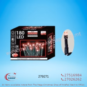 180 LED LIGHTS 7.2MTFOR OUTDOOR USE RED  279271