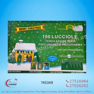 150 LED CURTAIN LIGHTS WITH CLEAR WIRE - 745349