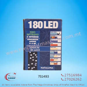 180 LED STRING LIGHTS FOR INDOOR AND OUTDOOR ICE WHITE 751493