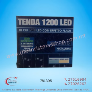 1200 LED CURTAIN LIGHTS WITH FLASH EFFECT ICEWHITE/WARM WHITE 3X10MTR 781395