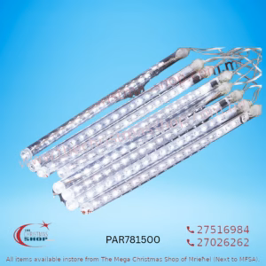 8 WHITE LED TUBES CURTAIN LIGHTS 7X0.5METERS 384LED - PAR781500
