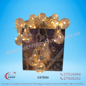 60 LED 3.8MT SET IN 20 BULBS FOR OUTDOOR USE. 047894