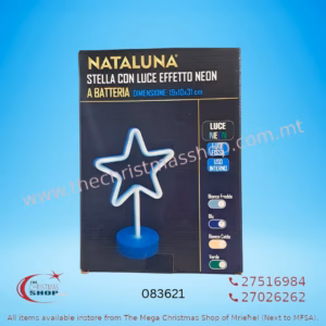 BATTERY OPERATED NEON EFFECT TREE LIGHT FOR INDOOR BLUE 083621