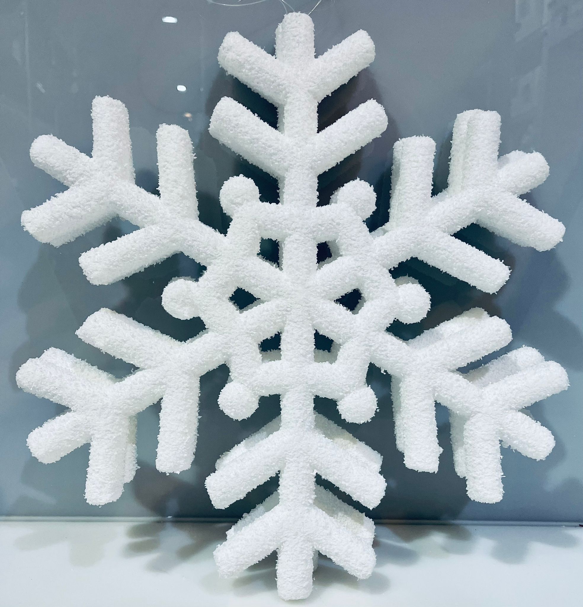 Large Snowflake Fused Glass Christmas Decoration - Vivid Lux Glass