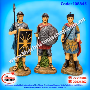 SET OF 3 SOLDIER FIGURES. 20CMS. 108845