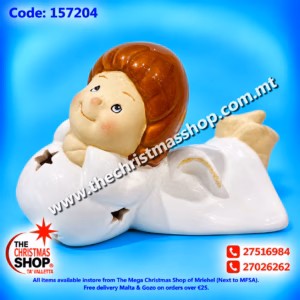 SLEEPING ANGEL WITH BATTERY OPERATED LIGHT 157204