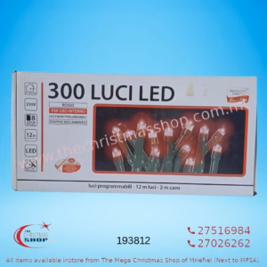 300 LED LIGHTS FOR INDOOR USE 12MT RED COLOR  193812