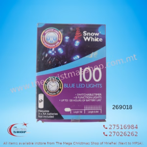 100 BATTERY OPERATED LED LIGHTS FOR OUTDOOR WITH TIMER.9.9 BLUE 269018