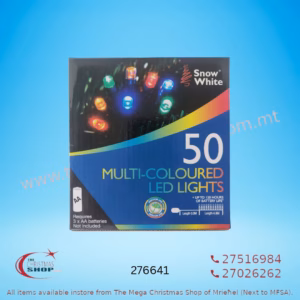 50 BATTERY OPERATED LED LIGHTS FOR INDOOR 4.9MT MULTI 276641