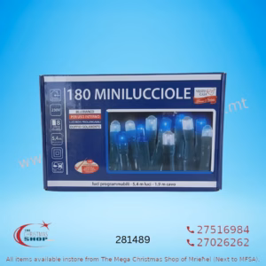 180 MINLUCI LIGHTS  5.4MT BLU/WHITE COLOR FOR INDOOR USE  281489