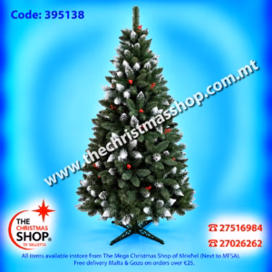 CHRISTMAS TREE IZA CRANBERRY 240CMS - 395138