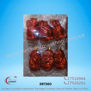 SET OF 3 DECORATIONS 8 CM 397360