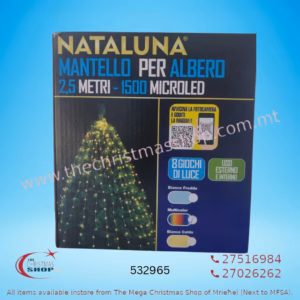 CHRISTMAS TREE CURTAIN LIGHTS MULTI 2.5MTR 1500LED  532965