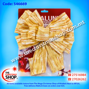 LARGE GOLD DECORATED CHRISTMAS BOW 546669