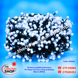 100 LED ICE WHITE BALL LIGHTS. INDOOR AND OUTDOOR USE. PAR566964