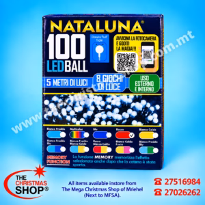 100 LED BALL LIGHTS WITH MEMORY 5MT RED PAR566995
