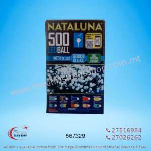 500 LED DUAL BALL LIGHTS WITH MEMORY 25MT ICE WHITE/WARM WHITE 567329