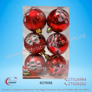 CHRISTMAS BAUBLES PACK OF 6 607698