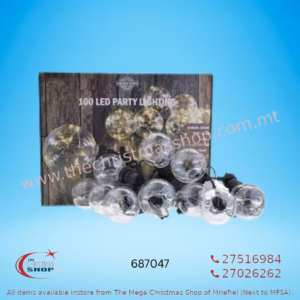 100 LED LIGHTING CHAIN FOR OUTDOOR/INDOOR. 4.5MT+10 BULBS +TIMER. 687047