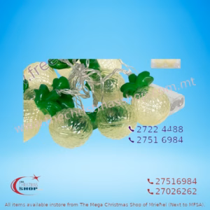 10 LED BATTERY OPERATED PINE SHAPE LIGHTS INDOOR WARM WHITE 728034