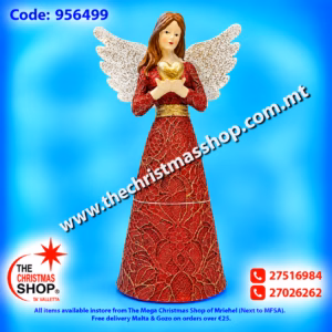 RED SUIT ANGEL HOLDING HEART 956499