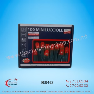 100 MINILICCIOLE LIGHTS FOR INDOOR. 4MT RED COLOR 988463