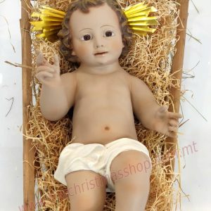 BABY JESUS WITH CRIB. SIZE 40CMS. CB01