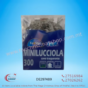 300 MINILUCCIOLA LIGHT SET FOR INDOOR USE NO FLASHING. TRANSPARENT 13.46MT DE297489
