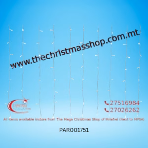 192 LED CURTAIN LIGHTS 3MT BY1M (ICE WHITE) - PAR001751