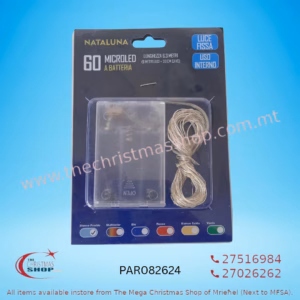 60 BATTERY OPERATED ICE WHITE MICROLED 6MT . PAR082624