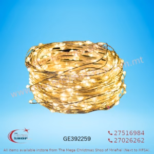 6 METERS LIGHT COPPER WIRE WITH 60 MICROLED BATTERY OPERATED INDOOR/OUTDOOR W/ WHITE W/P WITH TIMER. PAR082631