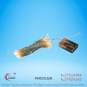 40 WARM WHITE MINI LED. 4 METERS  BATTERY OPERATED. PAR231326