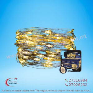 10 BATTERY OPERATED WARM WHITE MICROLED 1MT . PAR316074