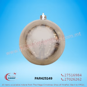 GLOSSY SILVER BAUBLE 15CM - PAR425149