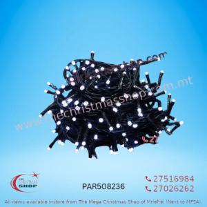300 LED STRING OUTDOOR  LIGHTS ICE WHITE WITH TIMER. PAR508236