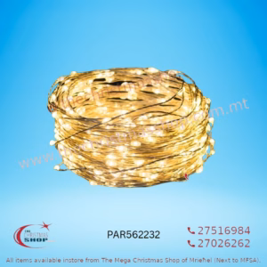 180 WARM WHITE TRANSPARENT MICRO LED. 9M+5M INDOOR AND OUTDOOR USE. PAR562232