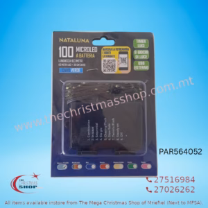 100 BATTERY OPERATED ICE WHITE MICROLED FOR OUTDOOR WITH TIMER 10MT . PAR564052