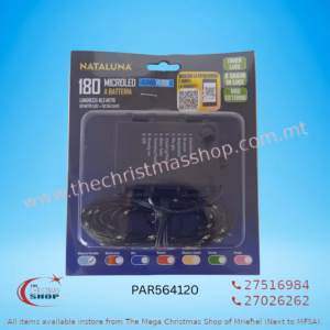 180 BATTERY OPERATED MICROLED ICE WHITE 18MT FOR OUTDOOR USE WITH TIMER. PAR564120