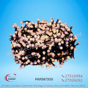 500 LED WARM WHITE BALL LIGHTS. INDOOR AND OUTDOOR USE  WITH MEMORY. PAR567305