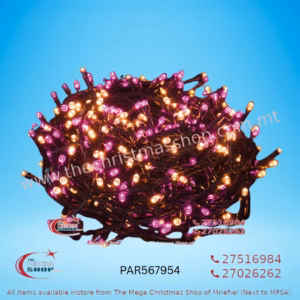 300 DUAL LED WARM WHITE AND PINK LIGHTS. INDOOR AND OUTDOOR USE WITH MEMORY. PAR567954