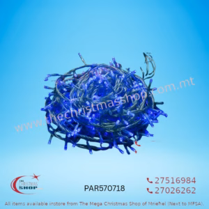 500 LED BLUE FAIRY LIGHTS. TRANSPARENT WIRE. INDOOR AND OUTDOOR USE. PAR570718