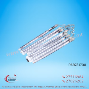 10 WHITE LED TUBES CURTAIN LIGHTS 3X0.8METERS 720LED - PAR781708