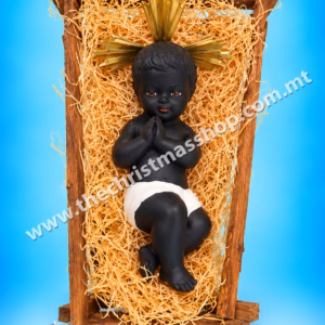 BLACK BABY JESUS WITH CRIB. CODE CB05