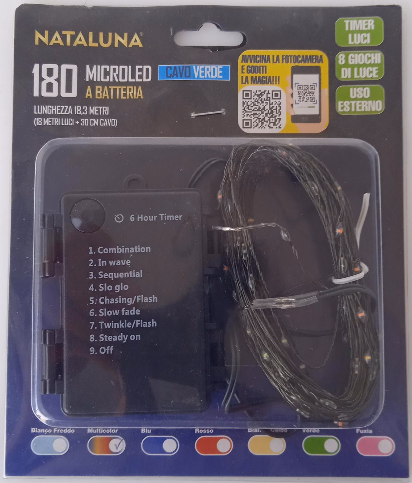 100 BATTERY OPERATED MICROLED MULTI 10MT FOR OUTDOOR USE WITH TIMER. PAR564076 - Image 2