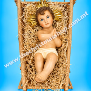 BABY JESUS WITH CRADLE.BETLEHEM SIZE 25CMS. SA25
