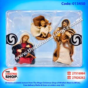 SET OF 3 NATIVITY FIGURES 12X6CM - 013450
