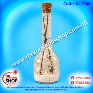 BOTTLE WITH LED LIGHT BATTERY OPERATED 32X8CM - 047566