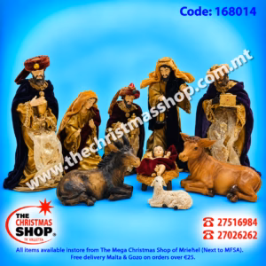 SET OF 9 NATIVITY FIGURES 22CM -  168014