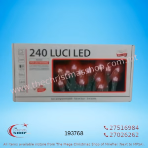 240 LED LIGHTS FOR INDOOR. 9.6MT RED 193768